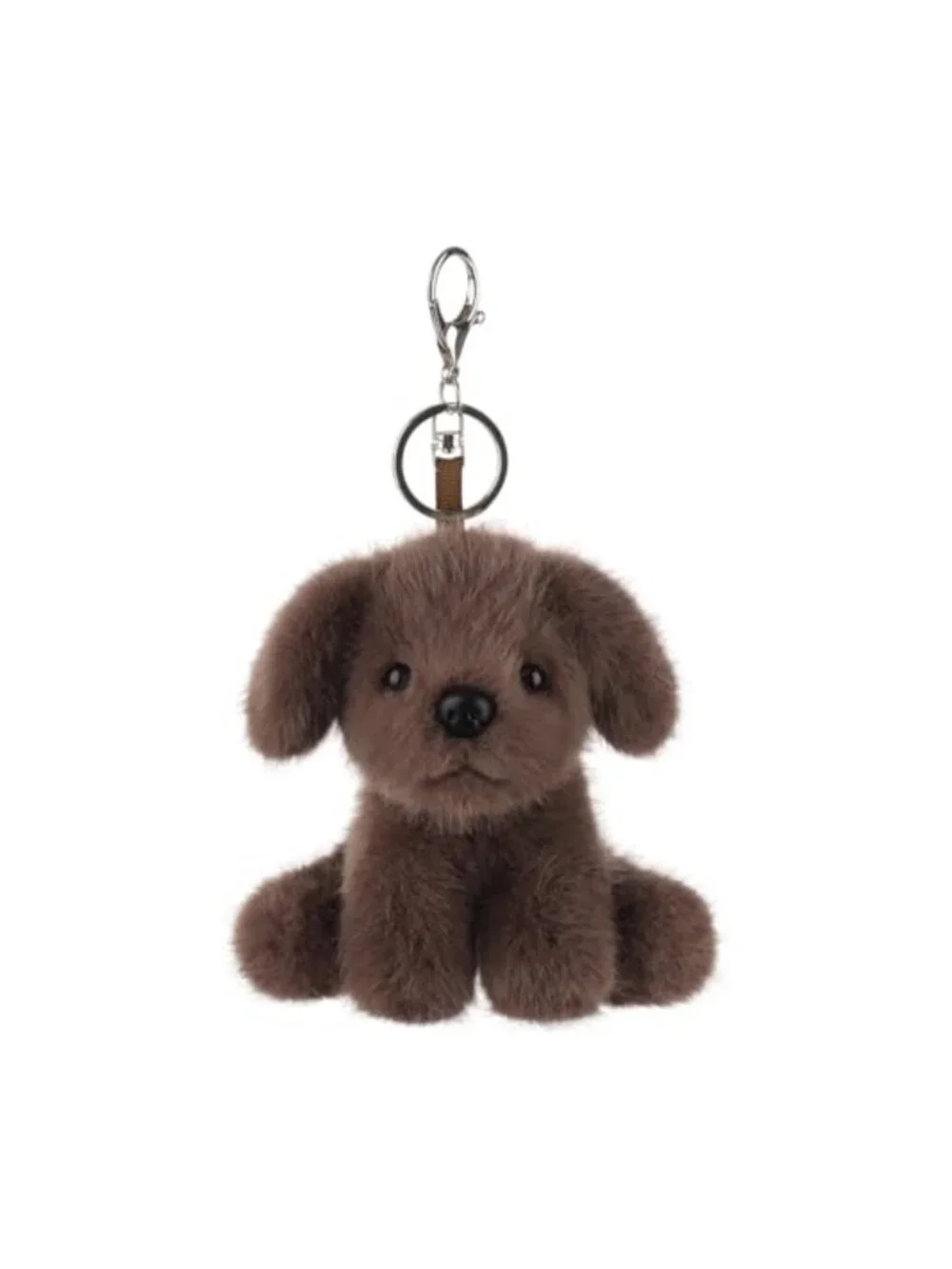 Plush Labrador Stuffed Animal Keychain, Soft Polyester Puppy for Kids Bag